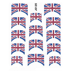 Samolepky na nehty 3D - Anglická vlajka obraz