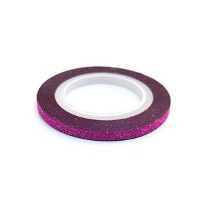 Zdobící páska 3mm - glitter růžová obraz