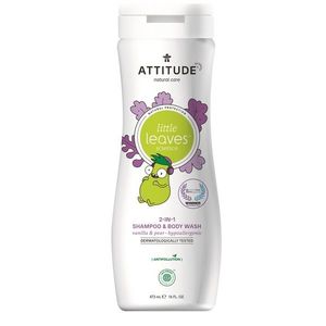 Dětské tělové mýdlo a šampon (2 v 1) ATTITUDE Little leaves s vůní vanilky a hrušky 473 ml obraz
