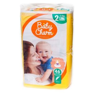Plenky Baby Charm Super Dry Flex vel. 2 Mini, 4-8 kg, 46 ks obraz