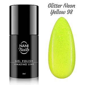 NANI gel lak Amazing Line 5 ml - Glitter Neon Yellow obraz