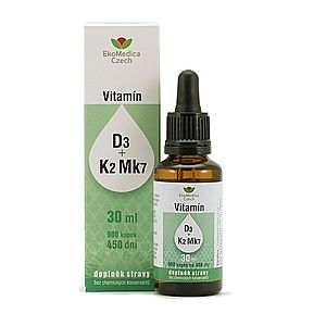 Ekomedica Vitamín D3 + K2Mk7 kapky 30 ml obraz