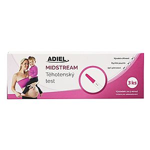ADIEL Midstream těhotenský test, 3 ks obraz