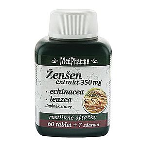 Medpharma Žen-šen 350 mg + Echinacea + Leuzea 67 tablet obraz