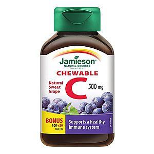 Jamieson Vitamin C 500 mg hrozny 120 cucacích tablet obraz