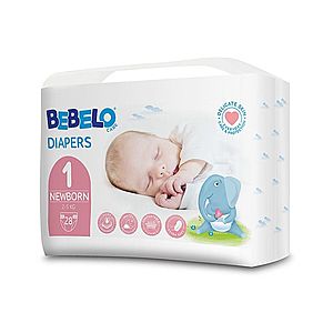 BEBELO Care Diapers Newborn 1 dětské pleny 28 ks obraz