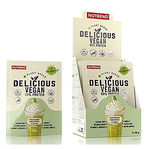 Delicious Vegan 60% Protein - Nutrend 450 g Chocolate+Hazelnut obraz