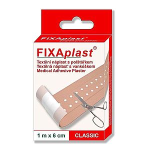Fixaplast Classic 1 m x 6 cm náplast nedělěná s polštářkem 1 ks obraz