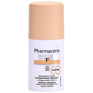 Pharmaceris F-Fluid Foundation intenzivně krycí make-up s dlouhotrvajícím efektem SPF 20 odstín 03 Bronze 30 ml obraz