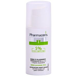 Pharmaceris T-Zone Oily Skin Sebo-Almond Peel noční regulační a čisticí pleťový krém pro jednotný tón pleti 50 ml obraz