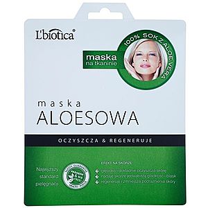 L’biotica Masks Aloe Vera plátýnková maska s regeneračním účinkem 23 ml obraz