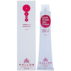 Kallos KJMN Cream Hair Colour Keratin & Argan Oil barva na vlasy s keratinem a arganovým olejem odstín 8.34 l Intense Copper Red 100 ml obraz