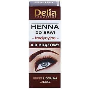 Delia Cosmetics Henna barva na obočí odstín 4.0 Brown 2 g + 2 ml obraz