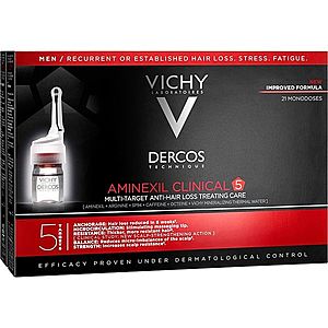 Vichy Dercos Aminexil Clinical 5 cílená péče proti vypadávání vlasů pro muže 21 x 6 ml obraz