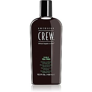 American Crew Hair & Body 3-IN-1 Tea Tree šampón, kondicionér a sprchový gel 3 v 1 pro muže 450 ml obraz