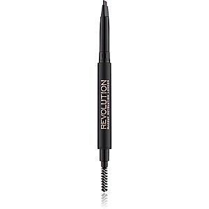 Makeup Revolution Duo Brow Definer precizní tužka na obočí odstín Dark Brown 0.15 g obraz