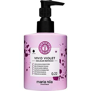 Maria Nila Colour Refresh Vivid Violet jemná vyživující maska bez permanentních barevných pigmentů výdrž 4 – 10 umytí 0.22 300 ml obraz