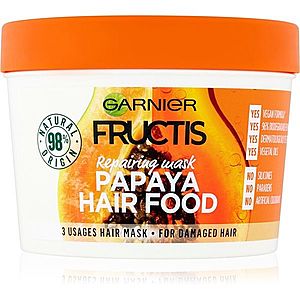 Garnier Fructis Papaya Hair Food obnovující maska pro poškozené vlasy 400 ml obraz
