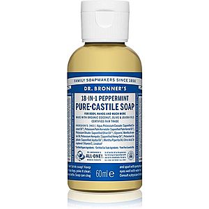 Dr. Bronner’s Peppermint tekuté univerzální mýdlo 60 ml obraz