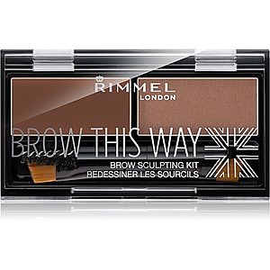 Rimmel Brow This Way paleta pro líčení obočí odstín 002 Medium Brown 1, 3 g obraz