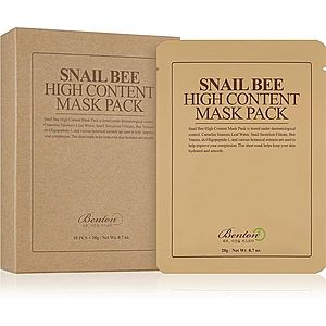 Benton Snail Bee plátýnková maska pro kompletní péči s hlemýždím extraktem 10 × 20 g obraz