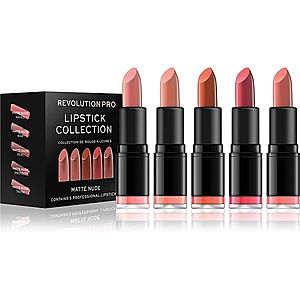 Revolution PRO Lipstick Collection sada rtěnek odstín Matte Nude 5 ks obraz