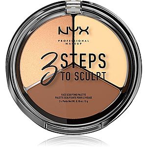 NYX Professional Makeup 3 Steps To Sculpt konturovací paletka odstín 02 Light 15 g obraz