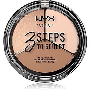 NYX Professional Makeup 3 Steps To Sculpt konturovací paletka odstín 01 Fair 15 g obraz