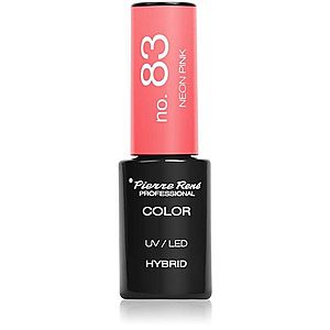 Pierre René Nails Hybrid gelový lak na nehty s použitím UV/LED lampy odstín 83 Neon Pink 6 ml obraz