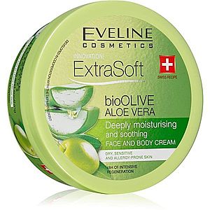 Eveline Cosmetics Extra Soft hydratační a zklidňující krém pro citlivou pokožku Bio Olive & Aloe Vera 175 ml obraz