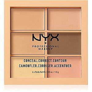 NYX Professional Makeup Conceal. Correct. Contour konturovací a korekční paletka odstín 01 Light 6 x 1.5 g obraz