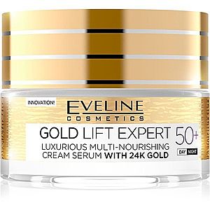 Eveline Cosmetics Gold Lift Expert denní a noční krém proti vráskám 50+ 50 ml obraz