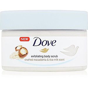 Dove Exfoliating Body Scrub Crushed Macadamia & Rice Milk vyživující tělový peeling 225 ml obraz
