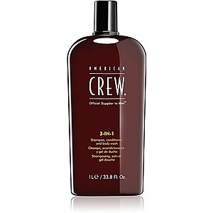 American Crew Hair & Body 3-IN-1 šampón, kondicionér a sprchový gel 3 v 1 pro muže 1000 ml obraz