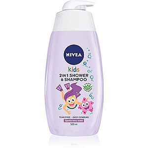 Nivea Kids Girl sprchový gel a šampon pro dívky 500 ml obraz