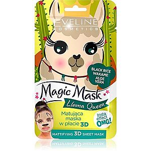 Eveline Cosmetics Magic Mask Lama Queen normalizující matující maska 3D obraz