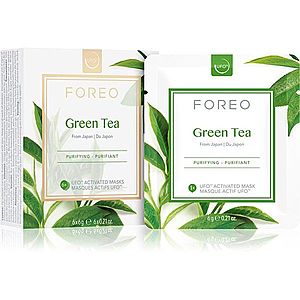 FOREO UFO™ Green Tea osvěžující a zklidňující maska 6 x 6 g obraz