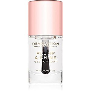 Makeup Revolution Plump & Shine lak na nehty s gelovým efektem průsvitný 10 ml obraz