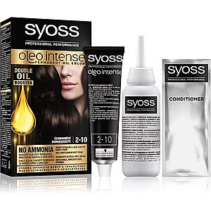 Syoss Oleo Intense permanentní barva na vlasy s olejem odstín 2-10 Black brown 1 ks obraz
