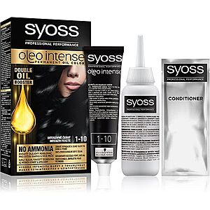 Syoss Oleo Intense permanentní barva na vlasy s olejem odstín 1-10 Intense Black 1 ks obraz