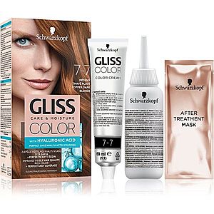 Schwarzkopf Gliss Color permanentní barva na vlasy odstín 7-7 Copper Dark Blonde obraz