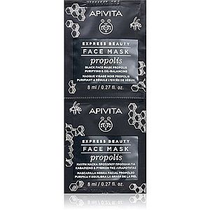 Apivita Express Beauty Propolis čisticí černá maska pro mastnou pleť 2 x 8 ml obraz