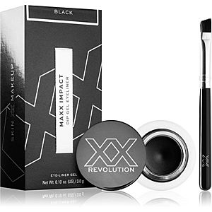 XX by Revolution MAXX IMPACT gelové oční linky se štětečkem odstín Black 3 g obraz