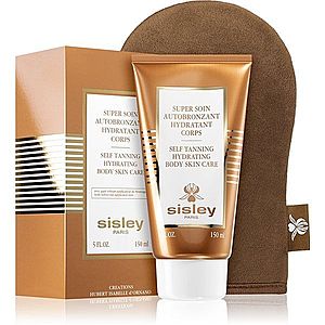 Sisley Super Soin Self Tanning Hydrating Body Skin Care samoopalovací tělové mléko s aplikační rukavicí 150 ml obraz