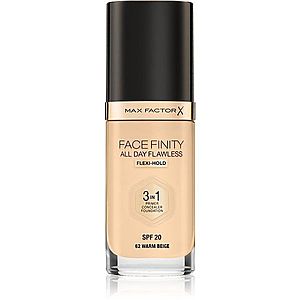 Max Factor Facefinity All Day Flawless dlouhotrvající make-up SPF 20 odstín 62 Warm Beige 30 ml obraz