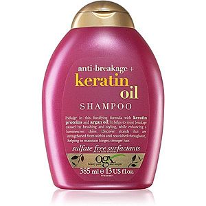 OGX Keratin Oil posilující šampon s keratinem a arganovým olejem 385 ml obraz
