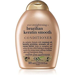 OGX Brazilian Keratin Smooth uhlazující kondicionér pro lesk a hebkost vlasů 385 ml obraz