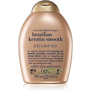 OGX Brazilian Keratin Smooth uhlazující šampon pro lesk a hebkost vlasů 385 ml obraz