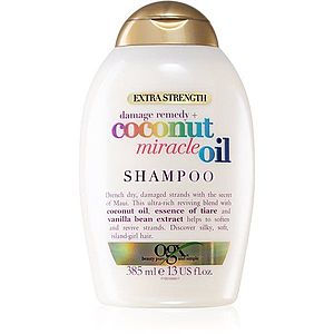 OGX Coconut Miracle Oil posilující šampon pro poškozené vlasy s kokosovým olejem 385 ml obraz