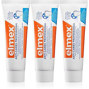 Elmex Anti-Caries Professional zubní pasta chránící před zubním kazem 3 x 75 ml obraz